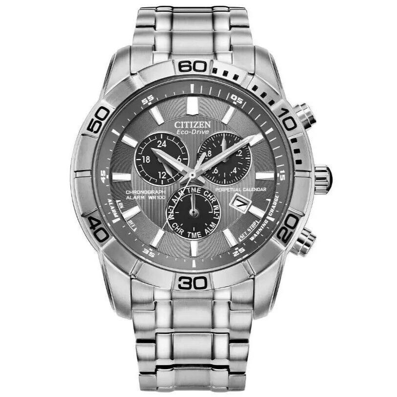 Citizen Eco Drive Brycen Chronograph Stainless Steel Men`s Watch BL5450-54H