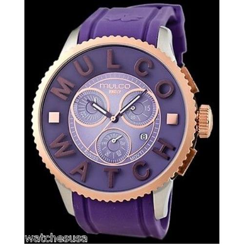 Mulco Unisex MW3-10302-053 Mwatch 3D Collection Purple Silicone Quartz Watch