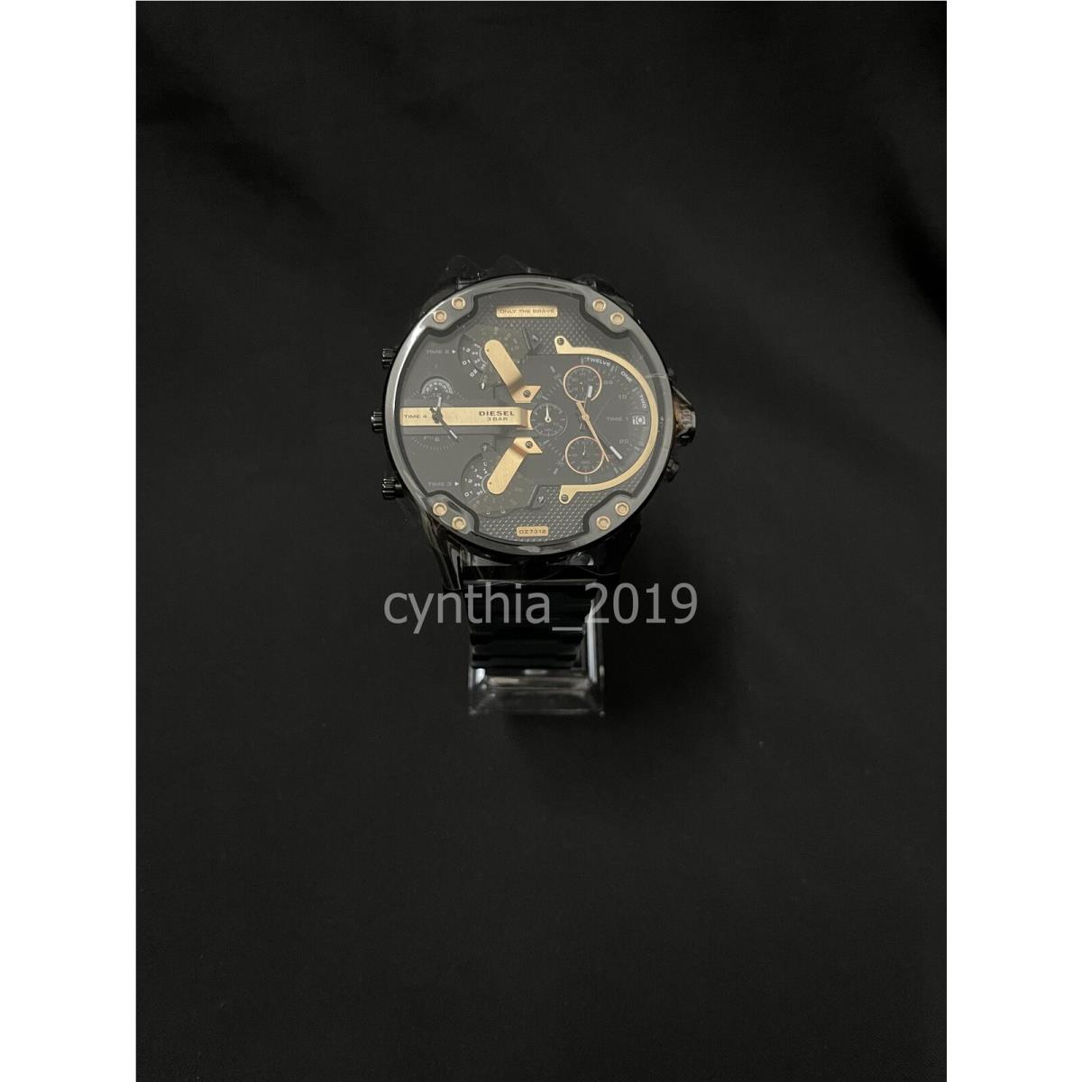Diesel DZ7312 Mr Daddy 2.0 Chronograph Black Stainless Steel Watch 57mm