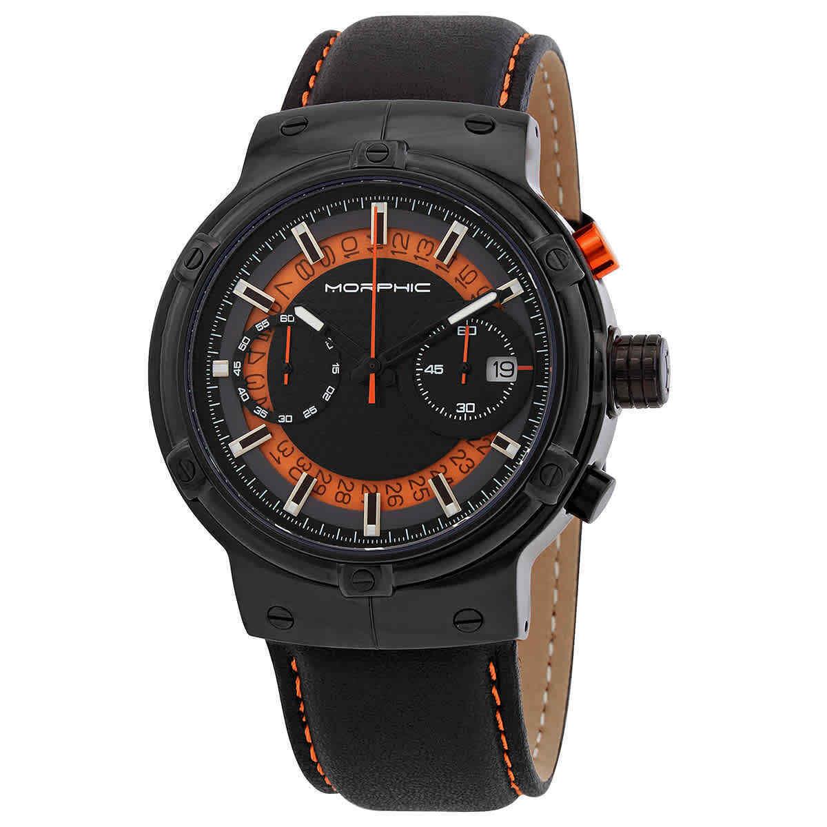 Morphic M91 Series Quartz Orange Dial Men`s Watch MPH9105