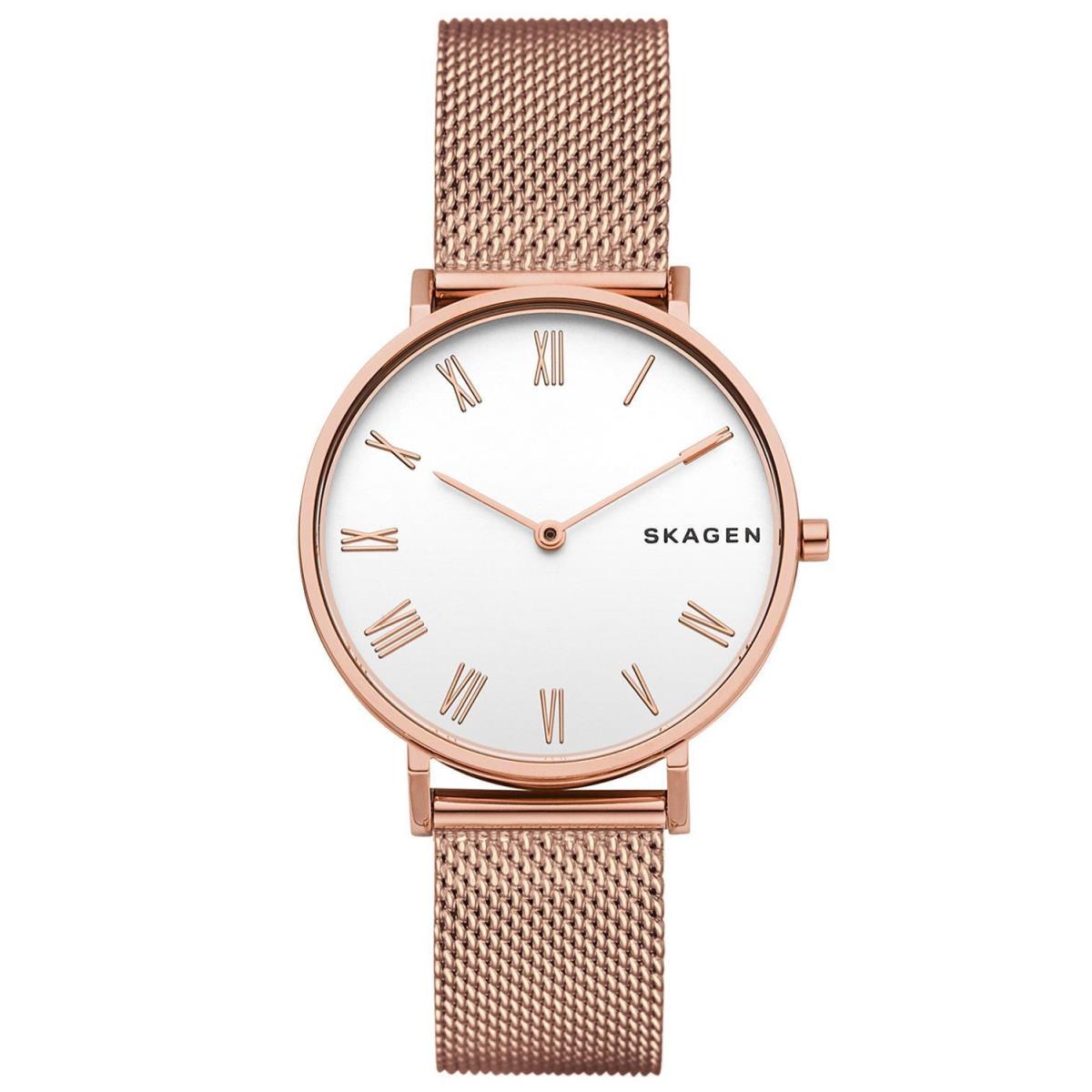 Skagen Hald Rose-tone Silk-mesh Watch Mesh Bracelet SKW2714 Ladies