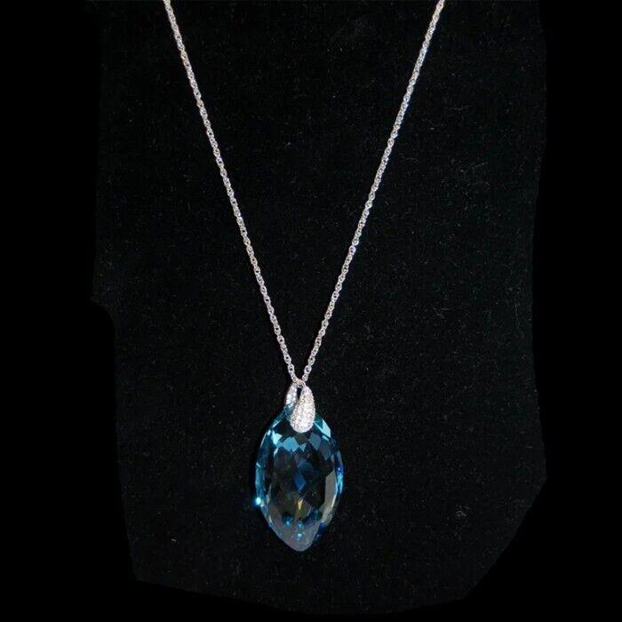 Swarovski Scs 2012 Aquamarine Pendant Necklace Blue 1124108