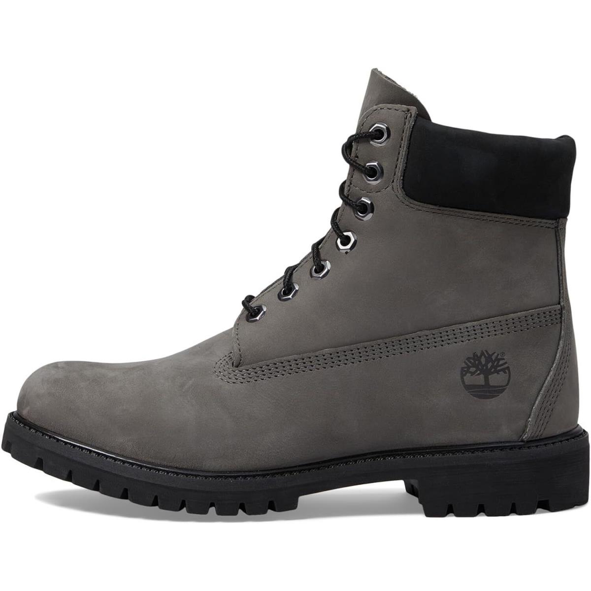 Men`s Timberland 6 In. Premium Boot Medium Grey Nubuck TB0A62BH033 - Medium Grey Nubuck