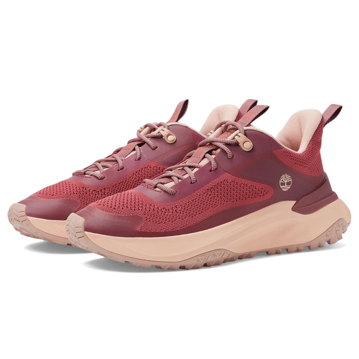 Woman`s Sneakers Athletic Shoes Timberland Motion Access Low Lace-up Medium Red Knit