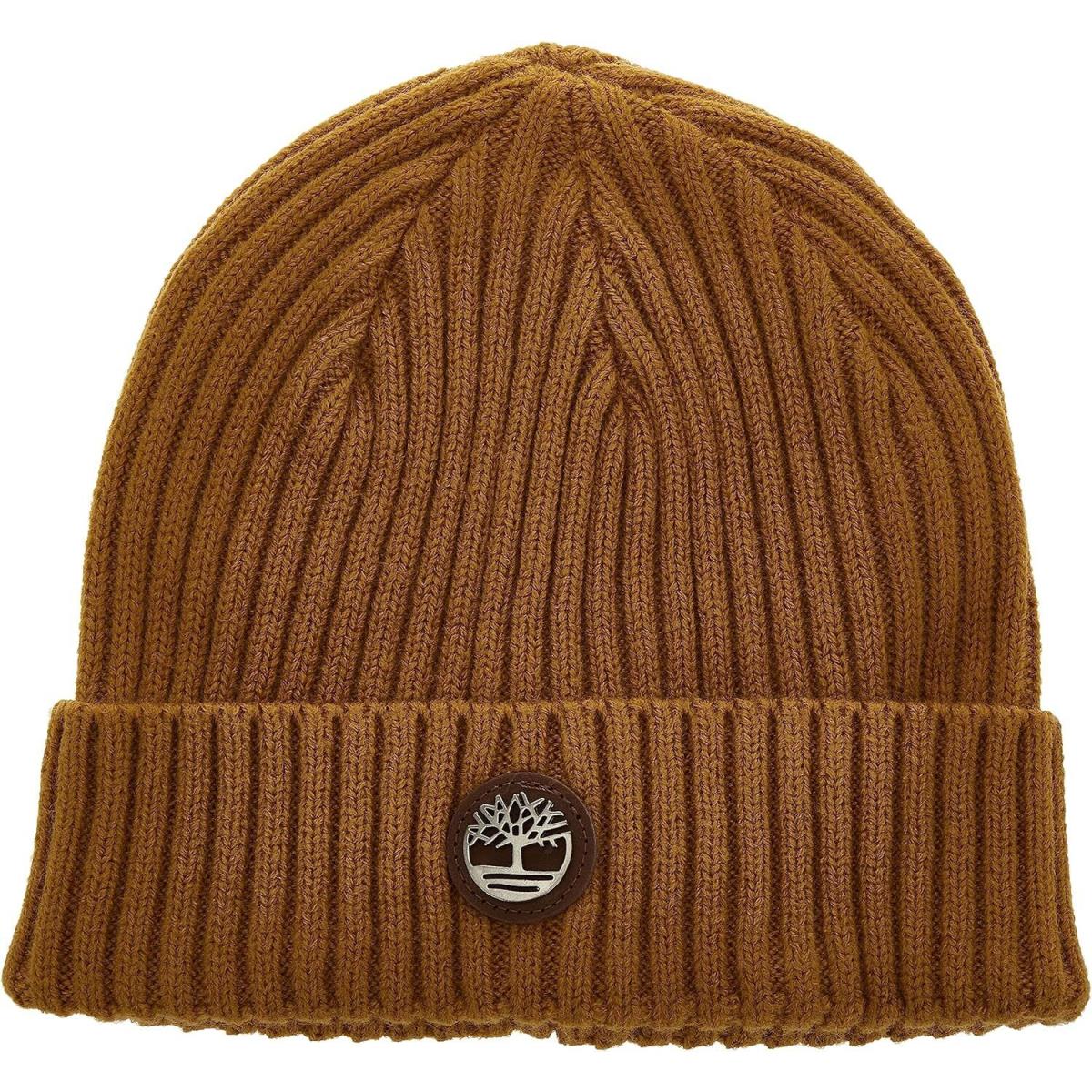 Timberland Ribbed Watch Cap Beanie with Logo Plate