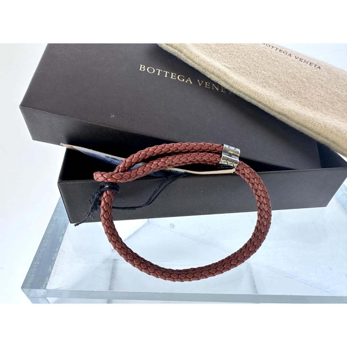 Bottega Veneta Men`s Bracelet Adjustable Woven Brown