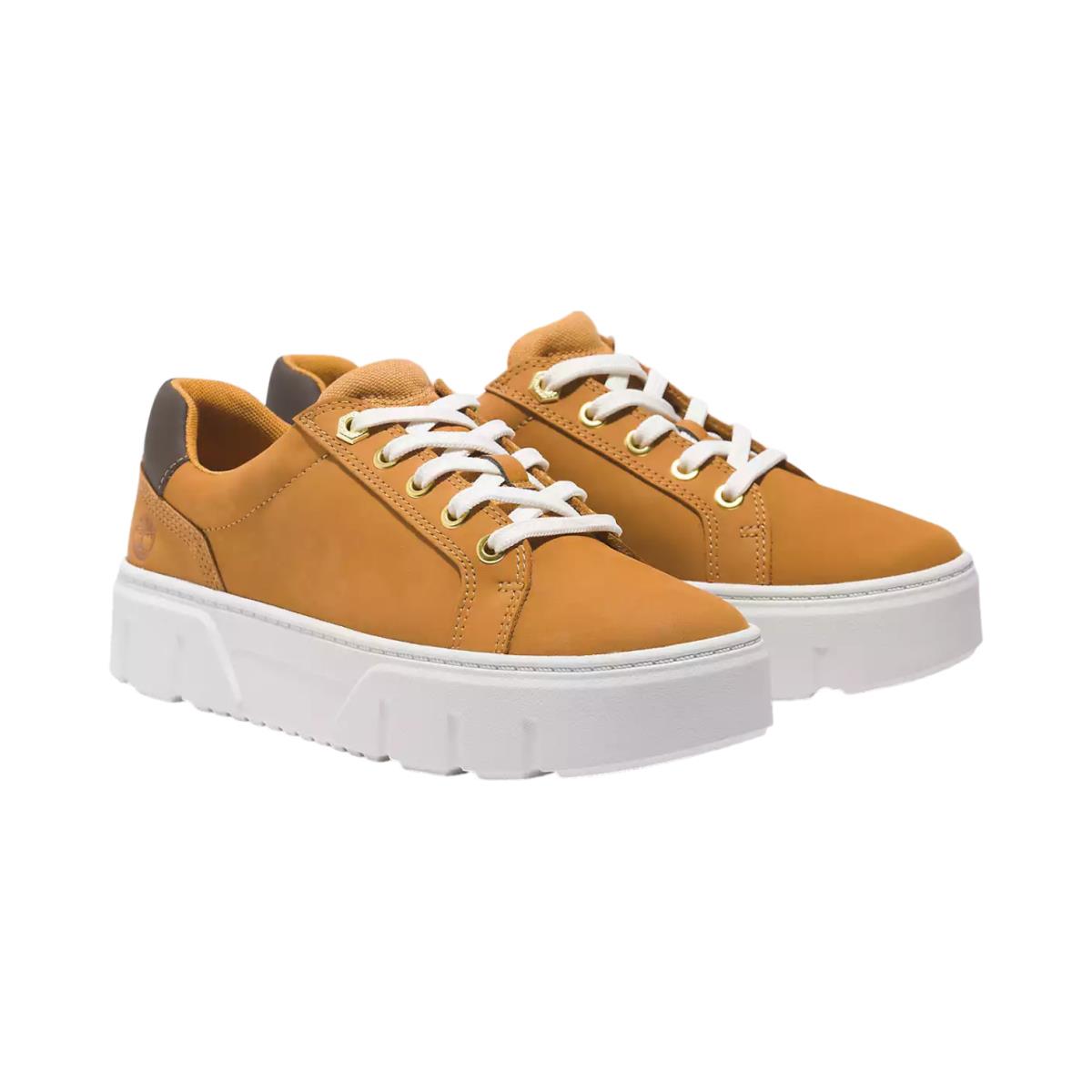 Womens Timberland Laurel Court Low Lace Sneakers - Wheat Size 8.5 M US