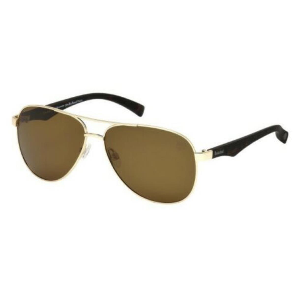 Polarized Timberland Aviator Sunglasses TB9137 32H 60-13 Gold Tortoise Frames