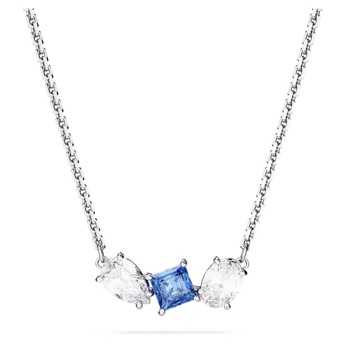 Swarovski Zirconia Mesmera Pendant Mixed Cuts Blue Rhodium Plated 5668276