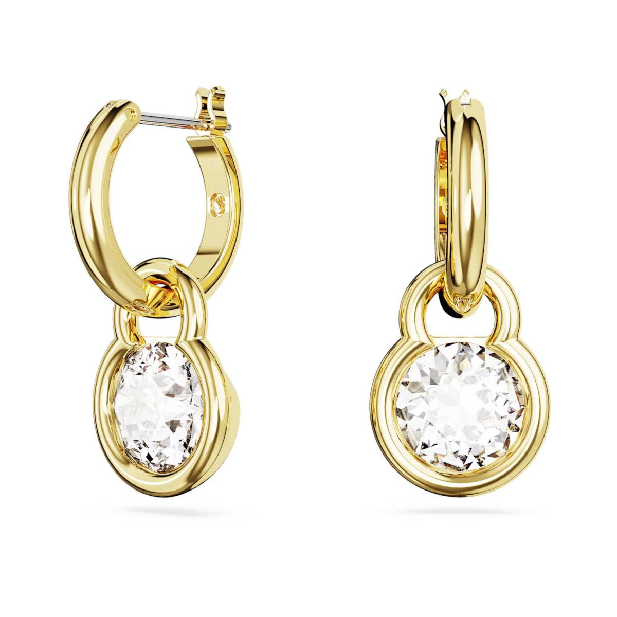 Swarovski Crystal Dextera Drop Earrings Round Cut White Gold-tone 5666023