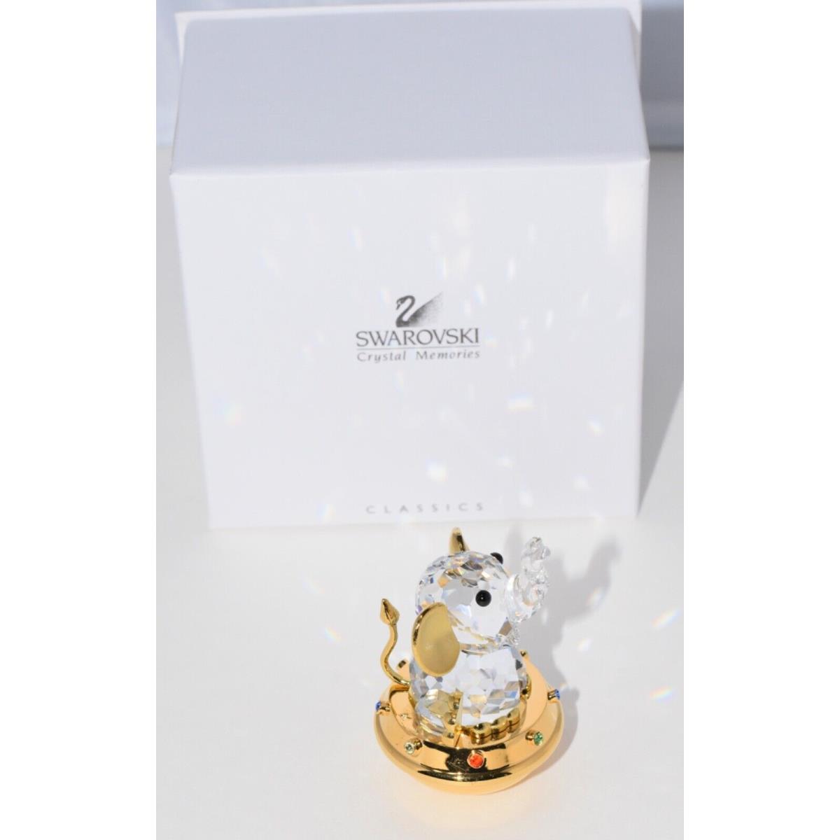 Swarovski Crystal Memories Gold Toy Elephant 253446 Bobble Times Past Retired