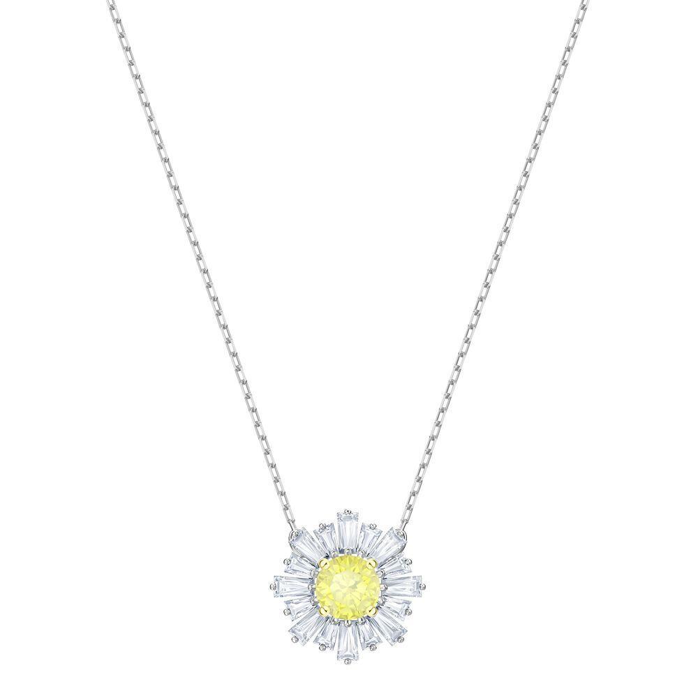 Swarovski Sunshine 5459588 Rhodium-plated Crystal Pendant Necklace