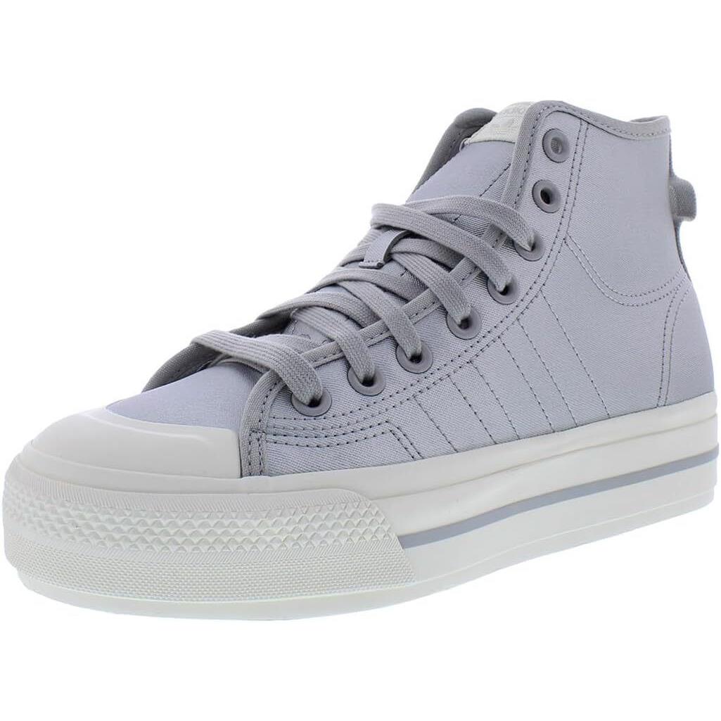 Adidas Nizza RF Platform Mid Shoes Women`s Silver Size - Silver Metallic/Grey Two/Chalk White