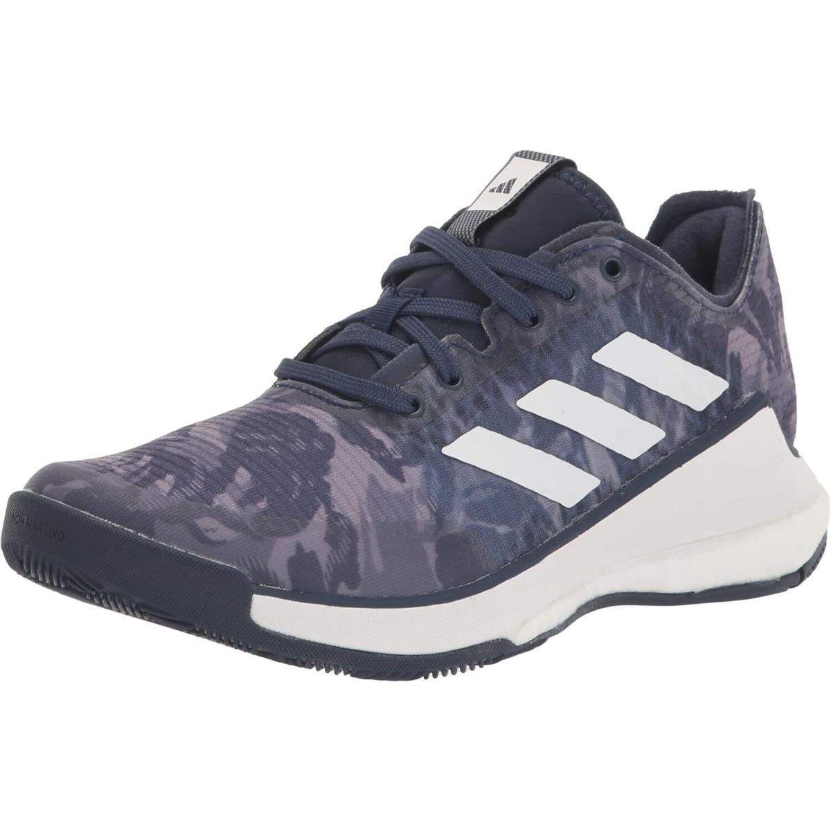 Adidas Women`s Crazyflight Indoor Court Shoe - Team Navy Blue/White/White