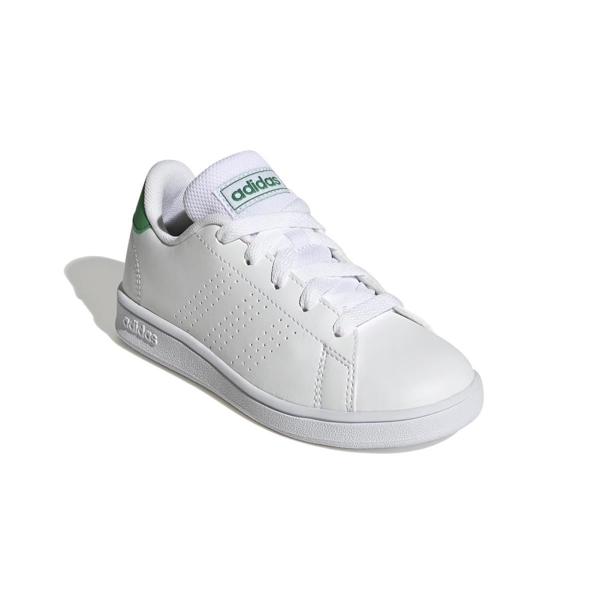 Children Unisex Shoes Adidas Kids Advantage Little Kid/big Kid - White/Green/Black