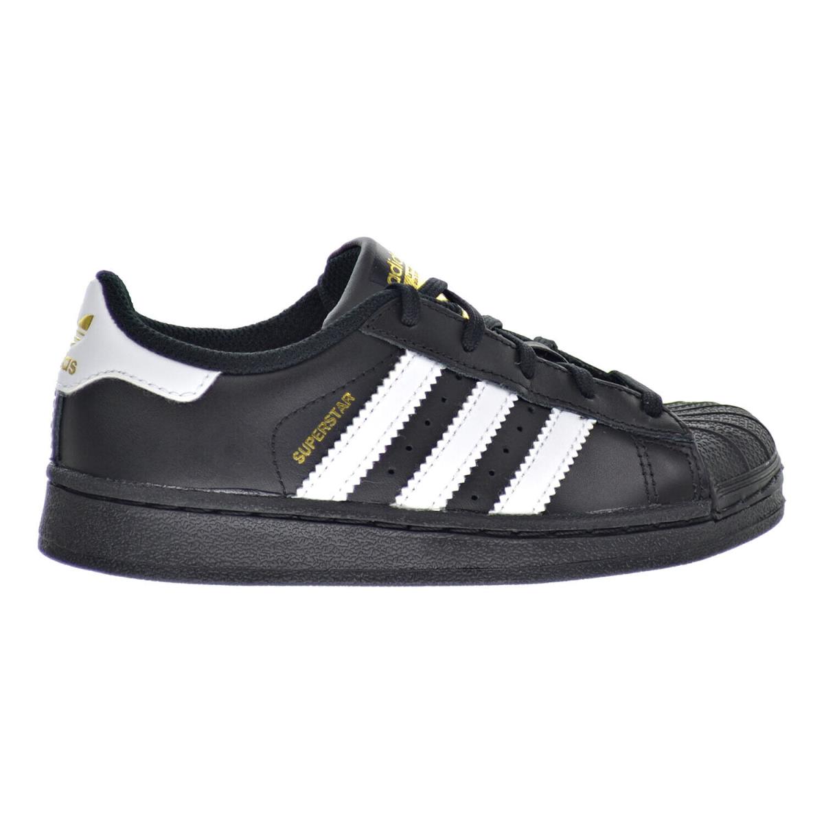 Adidas Originals Boys Adidas Originals Superstar Black/white/gold Size - 12 - Black