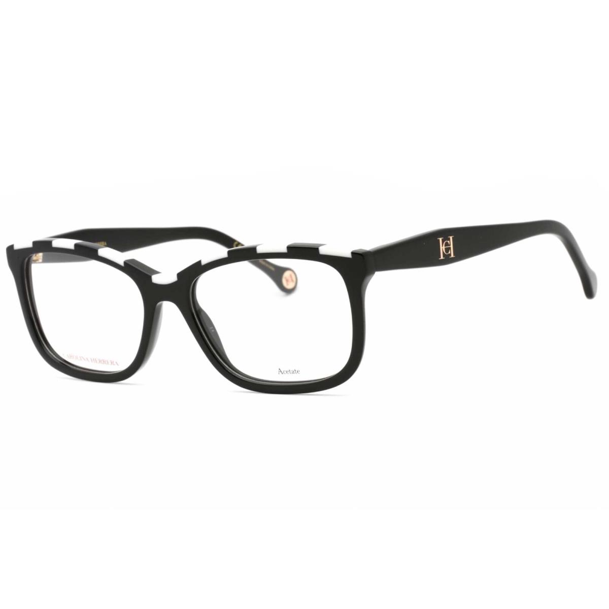 Carolina Herrera Women`s Eyeglasses Black White Plastic Cat Eye Her 0147 080S 00