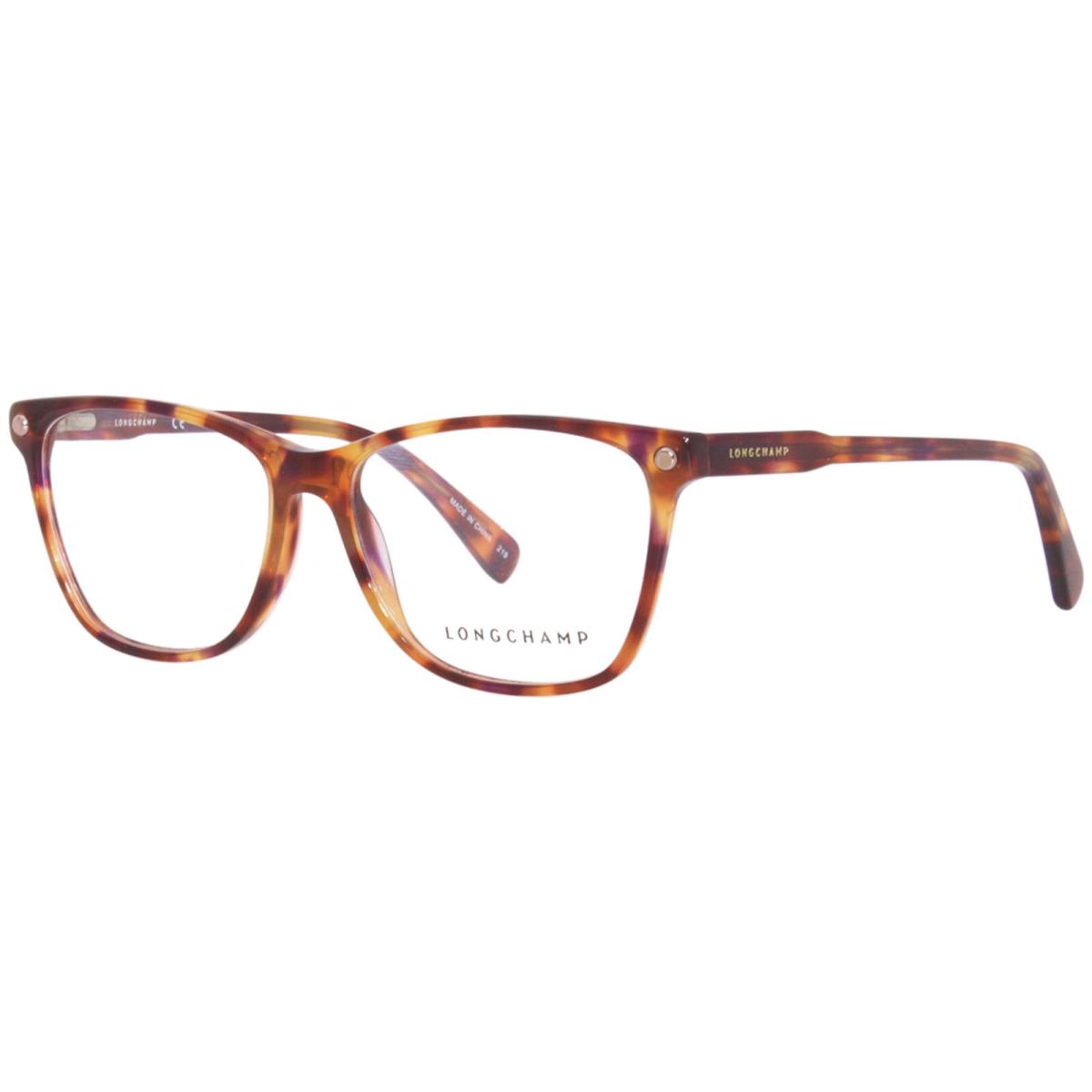 Longchamp LO2613 541 Eyeglasses Frame Women`s Red Tortoise Full Rim 54mm