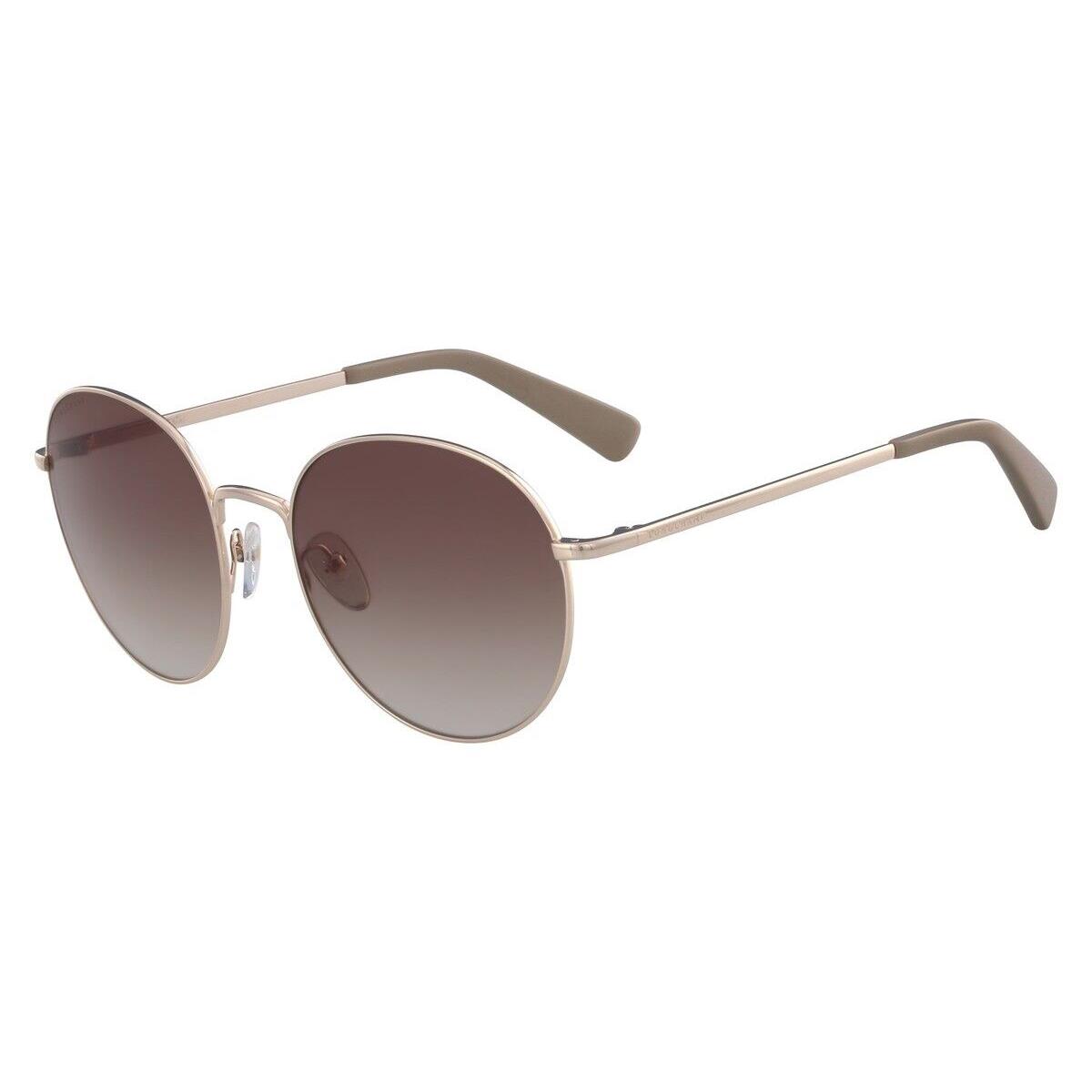 Longchamp LO101S Sunglasses Women Rose Gold Round 56mm