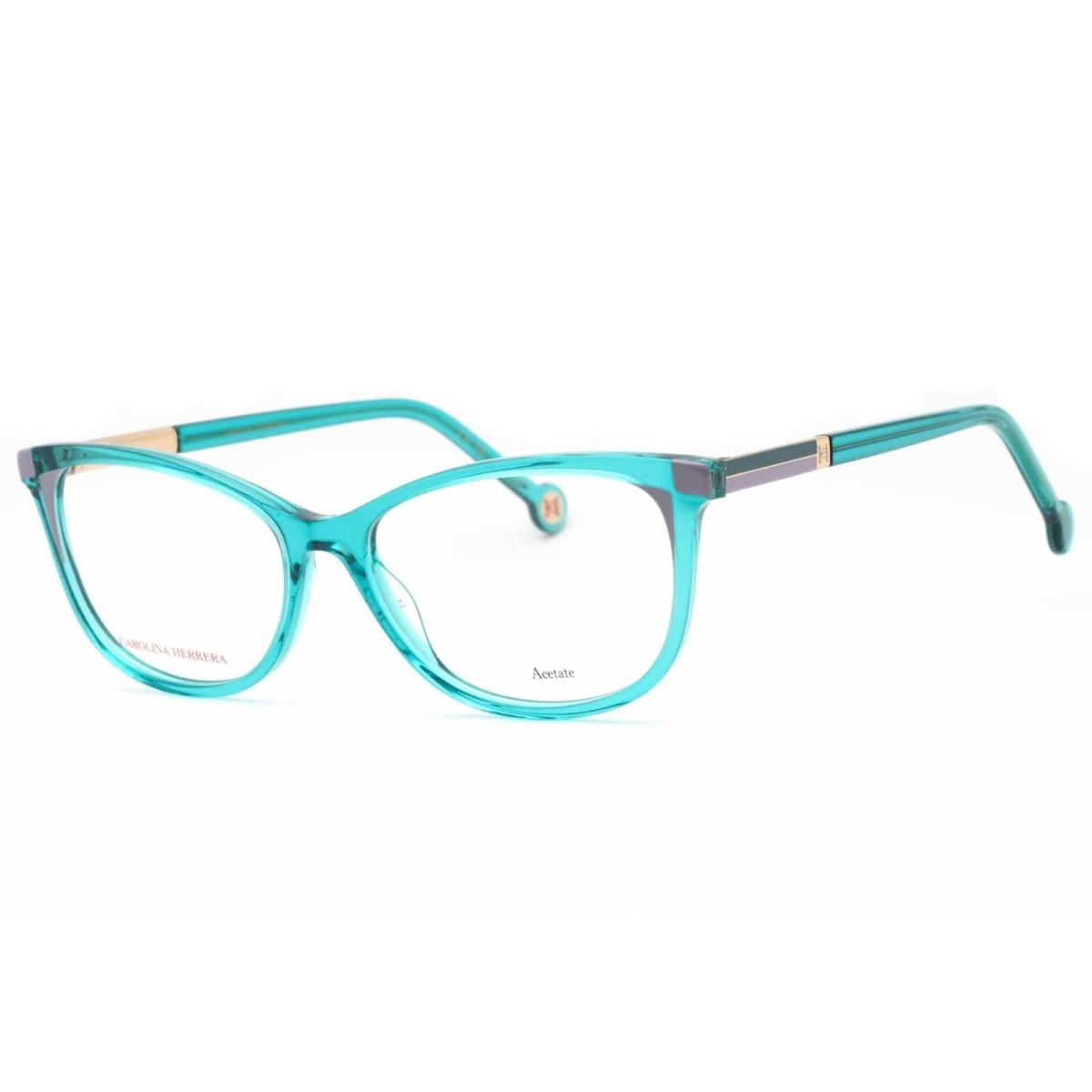 Carolina Herrera Women`s Eyeglasses Green Lilac Plastic Cat Eye Her 0163 0JHD 00