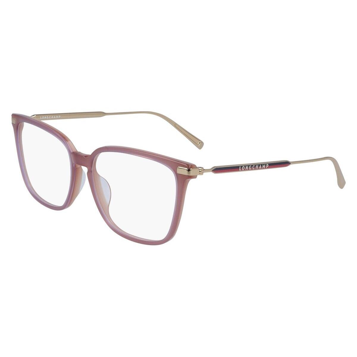 Longchamp LO2661 Eyeglasses Women Rose Rectangle 54mm