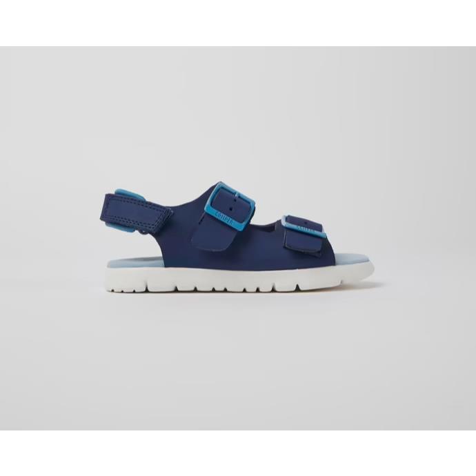 Camper Oruga Blue Leather Sandals For Kids - Size 8 - S2