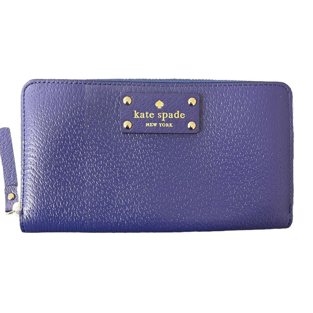 Kate Spade Zip Around Wallet Neda Wellesley Emperorble Blue