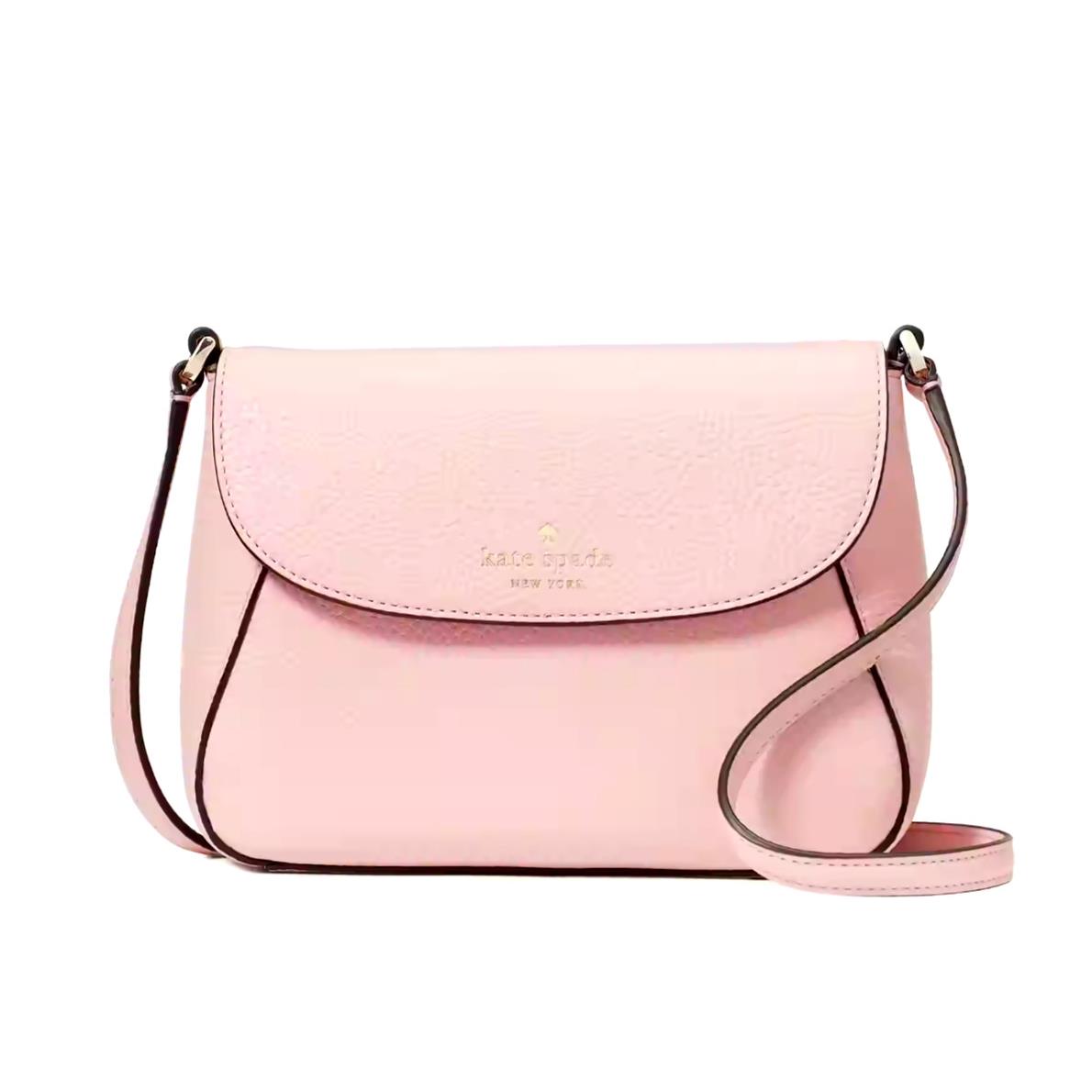 New Kate Spade Monica Mini Flap Crossbody Bag Pebble Leather Tea Rose