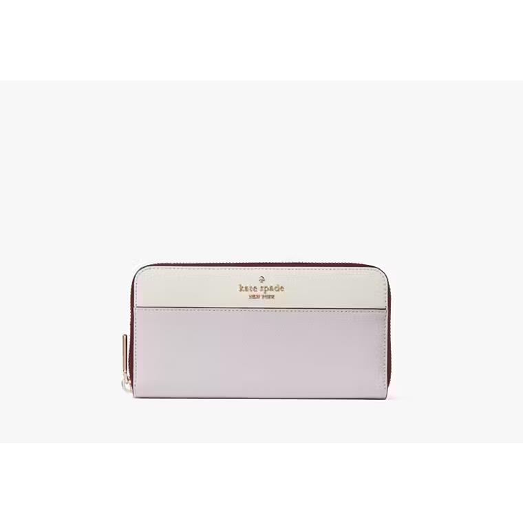 Kate Spade Madison Large Continental Zip Around Lilac Moonlight Wallet KC509