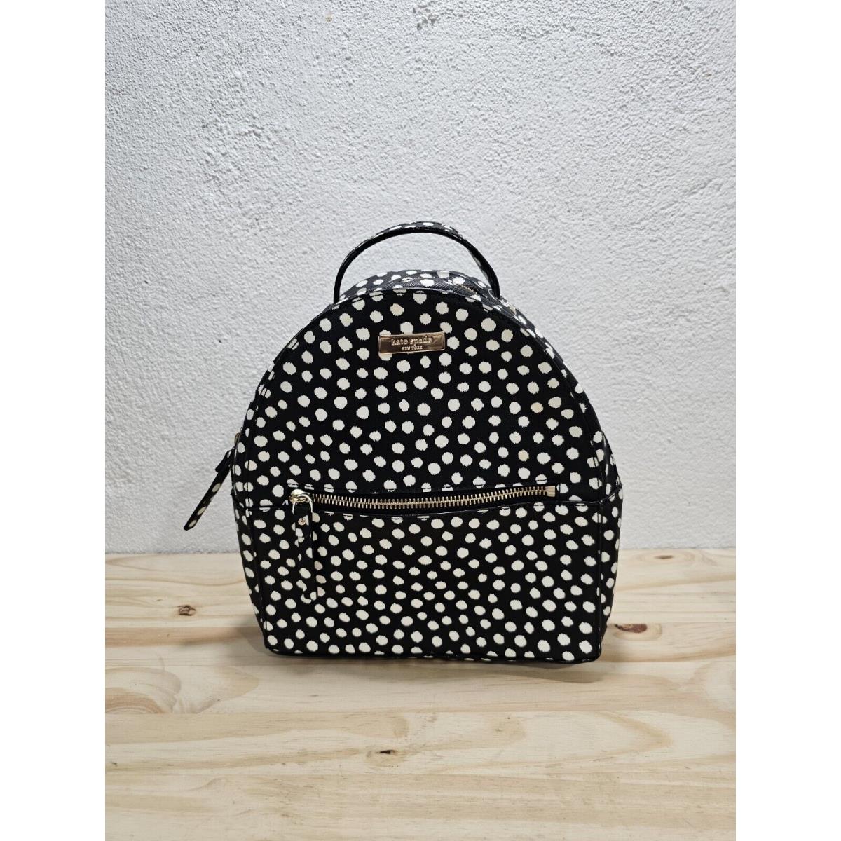 Kate Spade Laurel Way Printed Musical Dot Black White Sammi Mini Backpack