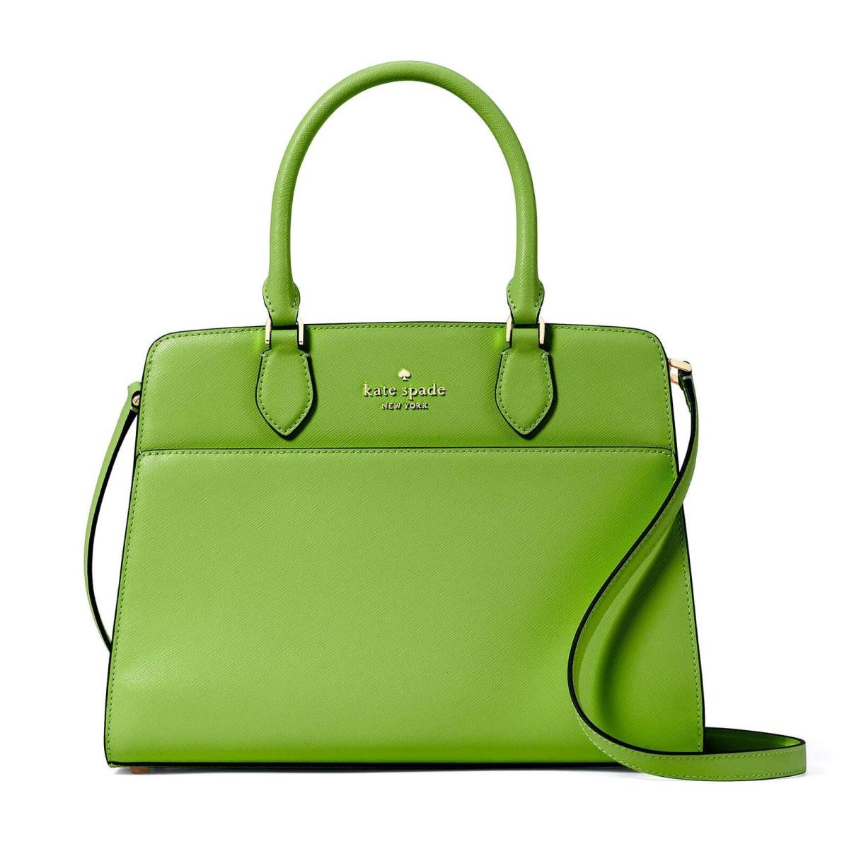 Kate Spade New York Madison Medium Saffiano Leather Satchel Turtle Green