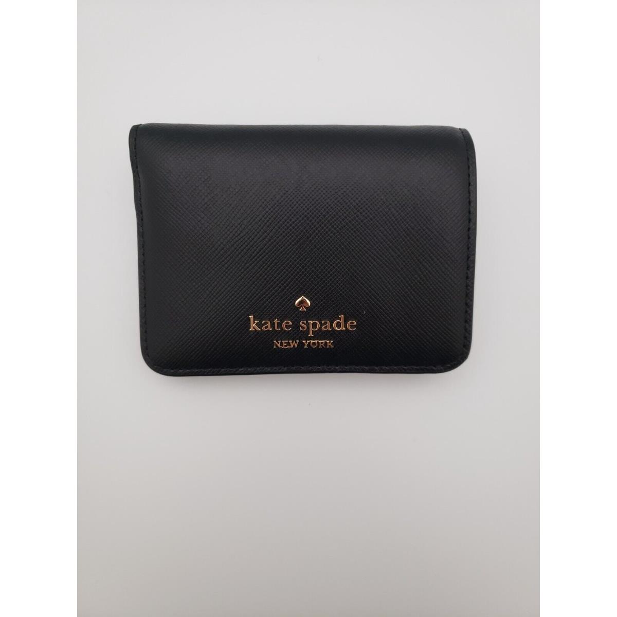 Kate Spade Madison Saffiano Leather Small Bifold Wallet Black KC581