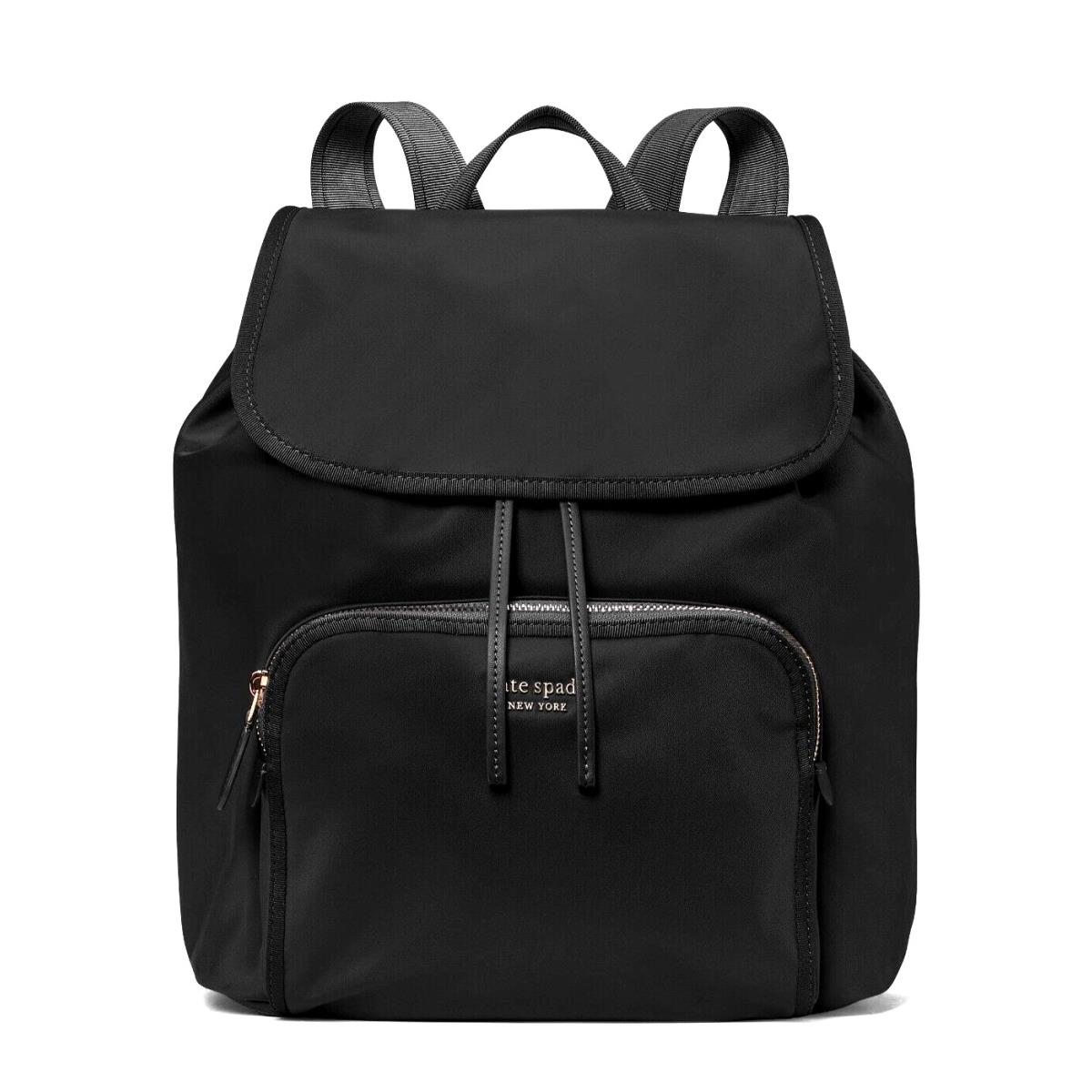 New Kate Spade Sam Medium Backpack Nylon Black