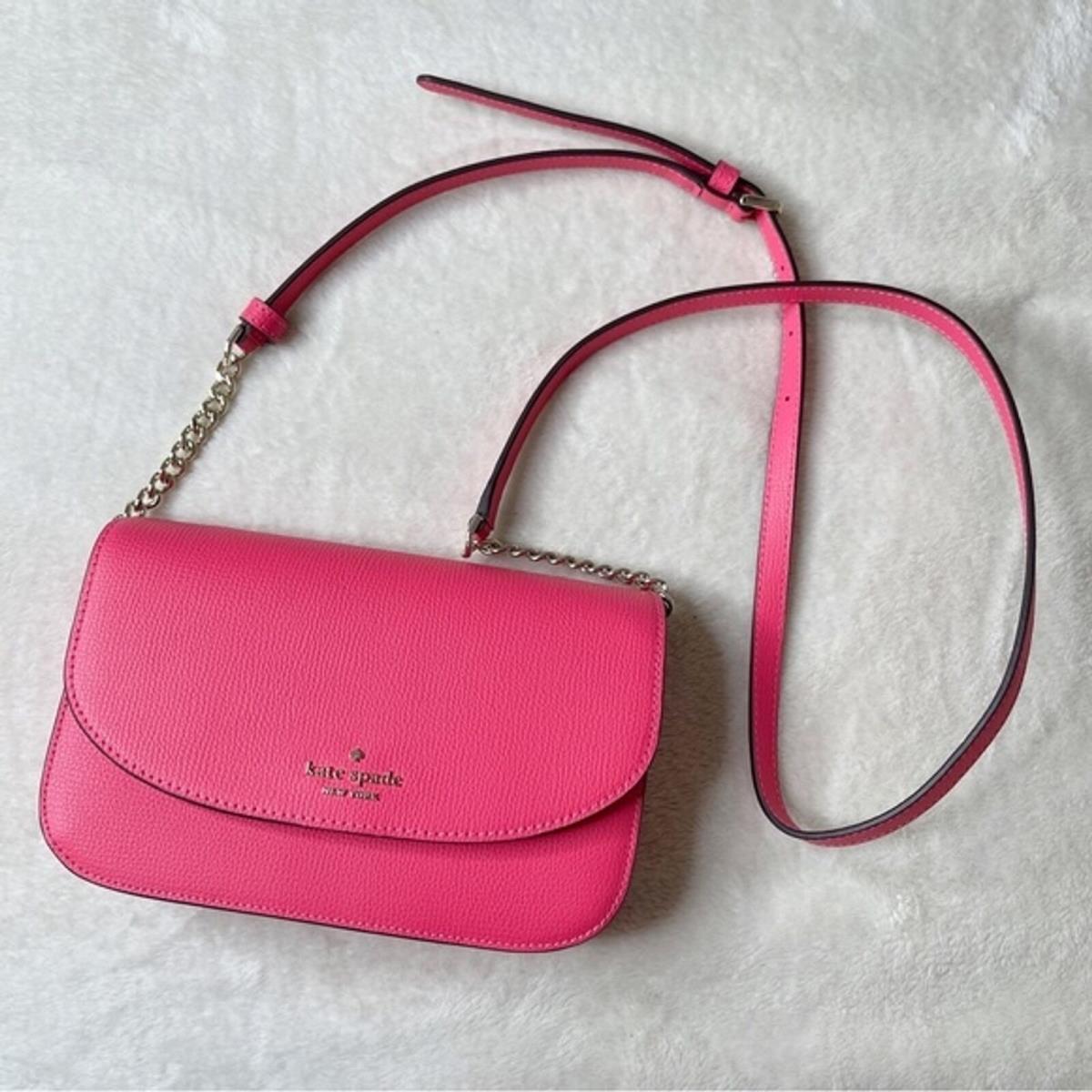 Kate Spade Kristi Pebbled Leather Pink Peppe Crossbody