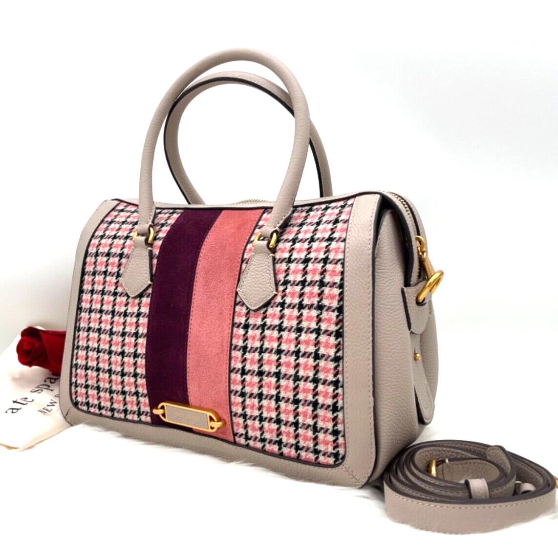 Kate Spade New York Gramercy Racing Stripe Plaid Twill MD Satchel