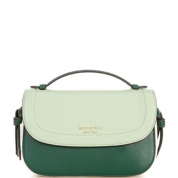 Kate Spade Colorblock Knott Top Handle Crossbody Beach Glass Green Multi