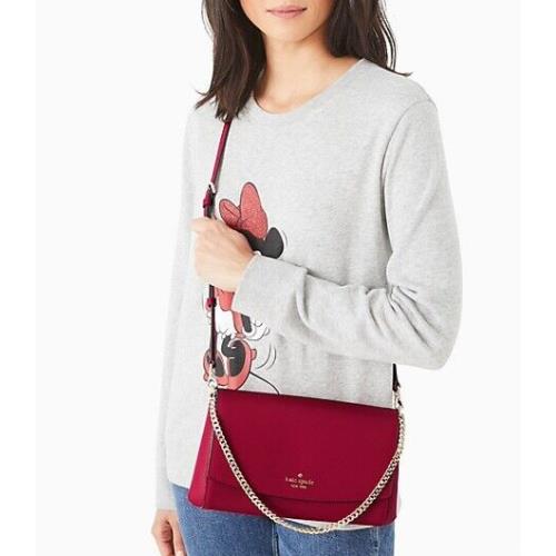 Kate Spade Laurel Way Greer Crossbody Deep Red - Exterior: Deep Red