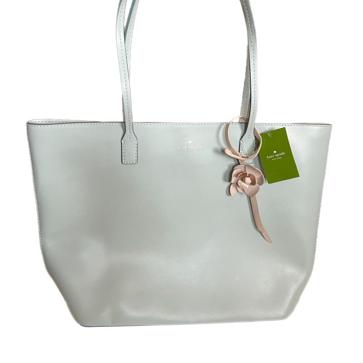 Kate Spade Misty Mint Green Karla Flower Dangle Felicity Street Tote Bag Purse