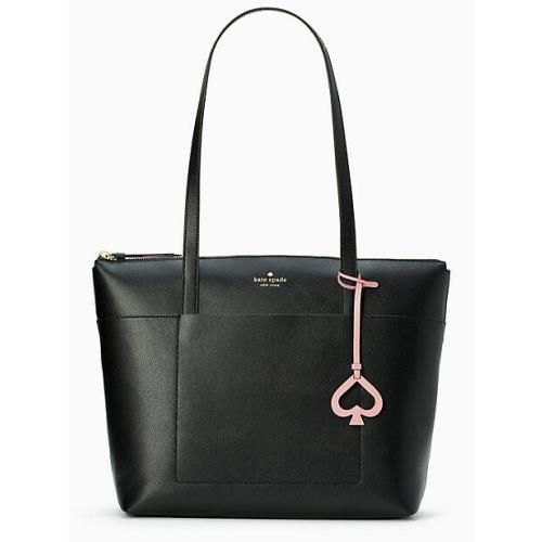 Sold 1 Kate Spade Patrice Tote Bag Black Leather Pink Spade New For Fall