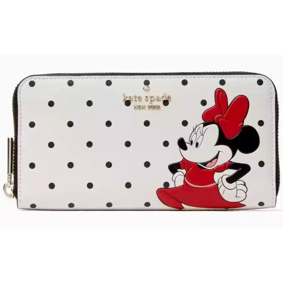 Kate Spade X Disney Minnie Mouse Large Zip Around Continental Wallet