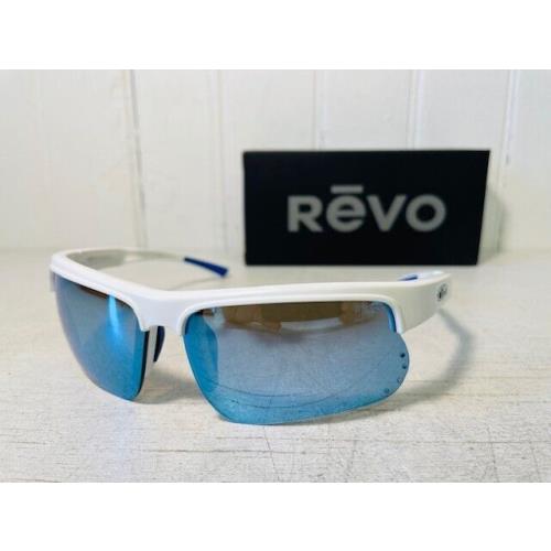 Revo RE1025 09 BL Cusp S Matte White Frame w Polarized Blue Water Lens Suns