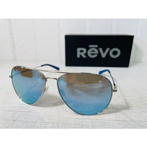 Revo RE1081 03 BL Spark Chrome Frame w/ Blue Water Polarized Aviator Suns