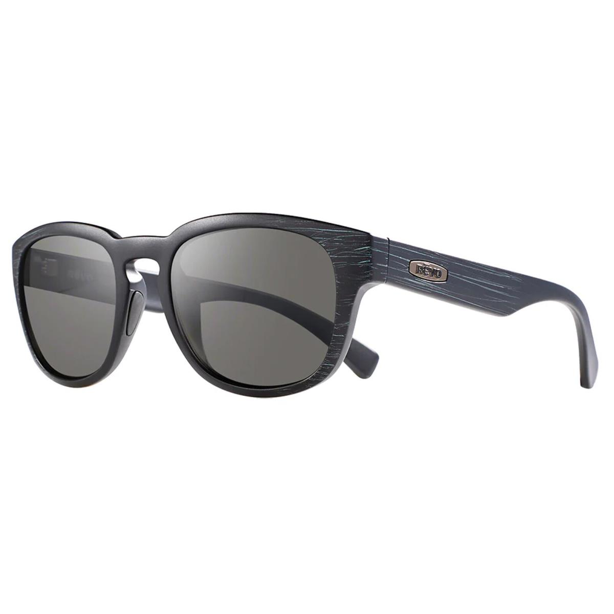 Revo Zinger Polarized Mt Black Scratch Soft Square Sunglasses -RE105401GY Italy