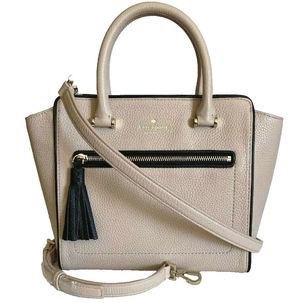 New Kate Spade Allyn Chester Street Leather Satchel Warm Beige Multi