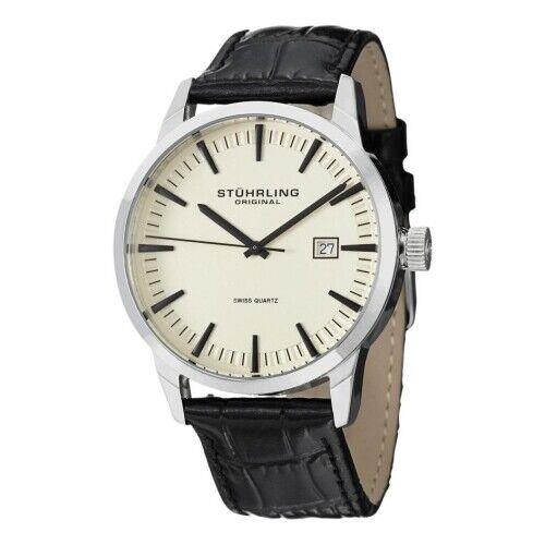 Stuhrling 555A.03 555A 03 Classic Ascot W/ Extra Strap Mens Watch Set