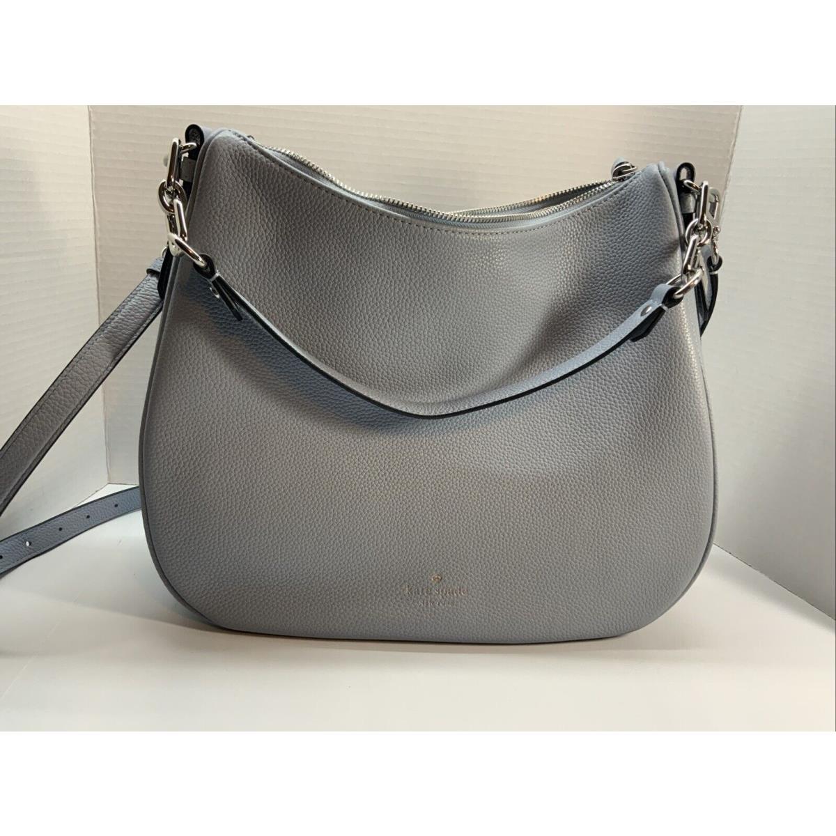 Kate Spade Vivian Crossbody Mulberry Street Hobo Shoulder Bag Muted Blue Blue