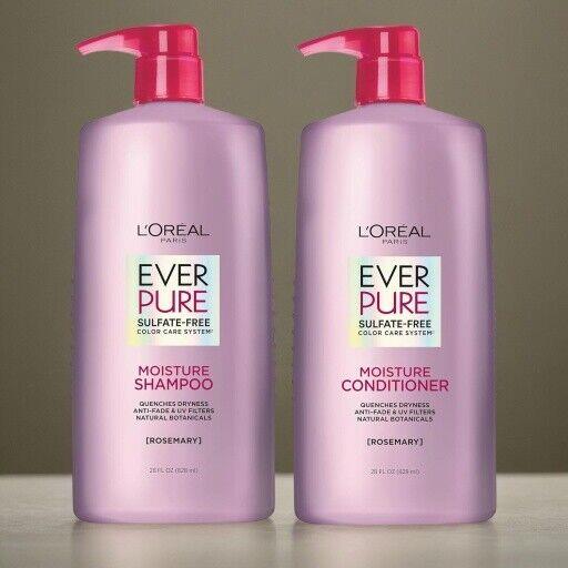 L`oreal Paris Everpure Moisture Sulfate Free Shampoo and Conditioner Set Hair