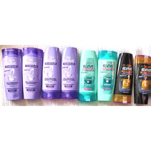 L`oreal Paris Elvive Shampoo Conditioner Lot Volume Filler Total Repair Clay