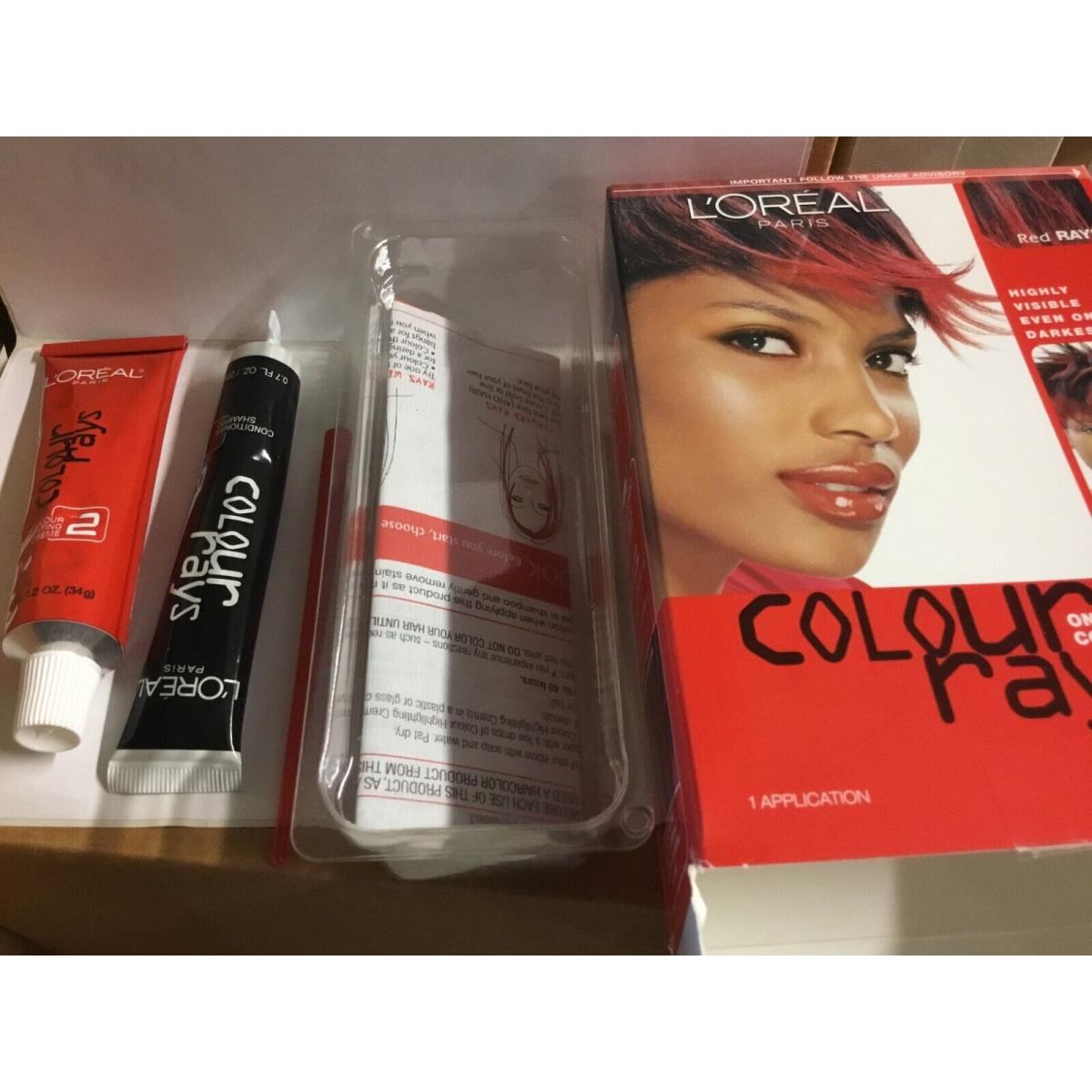 See Description - Lot OF 3 - L`oreal Paris Colour Rays Hair Color Red Rays