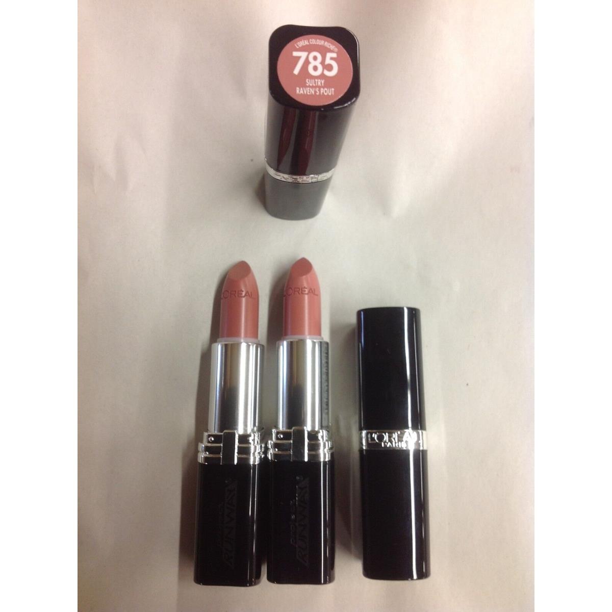 4 X L`oreal Colour Riche Project Runway Lipstick Sultry Raven`s Pout 785